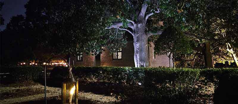 Thorougood house at night
