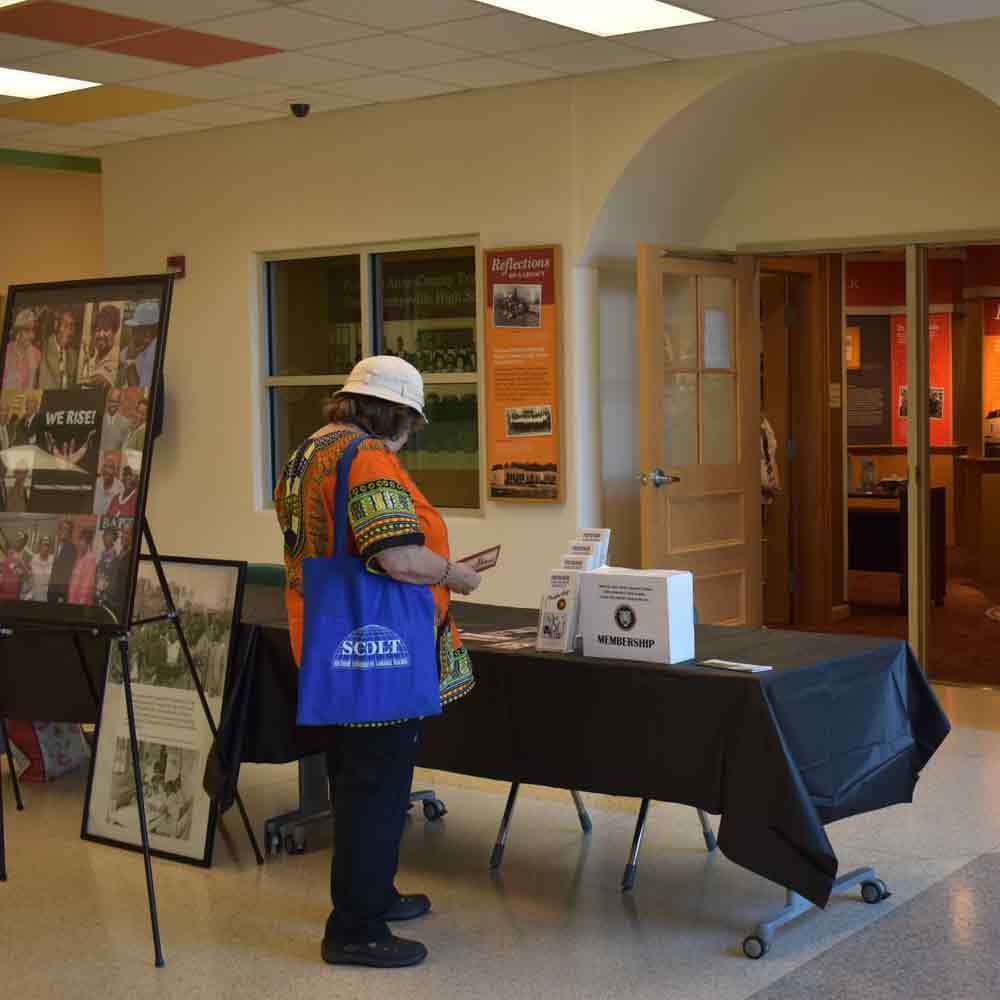 Entrance to the Museum with Flyers and Handouts Table